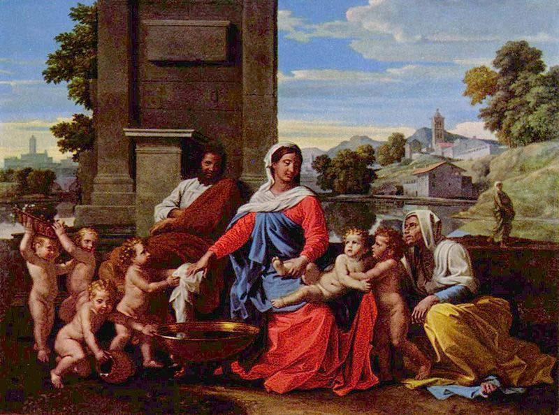 Nicolas Poussin Heilige Familie France oil painting art